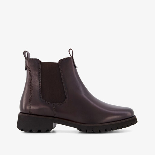 Leren dames Chelsea boots bruin