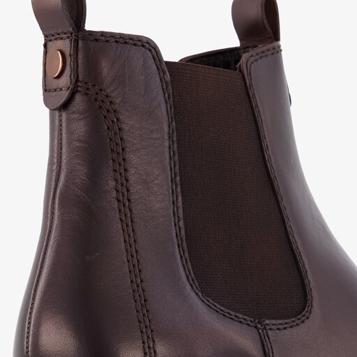 Leren dames Chelsea boots bruin