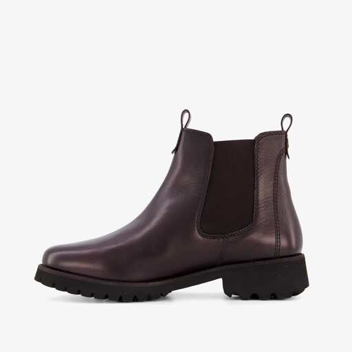 Leren dames Chelsea boots bruin