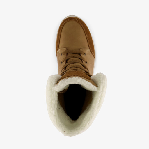 Gevoerde dames outdoor veterboots cognac