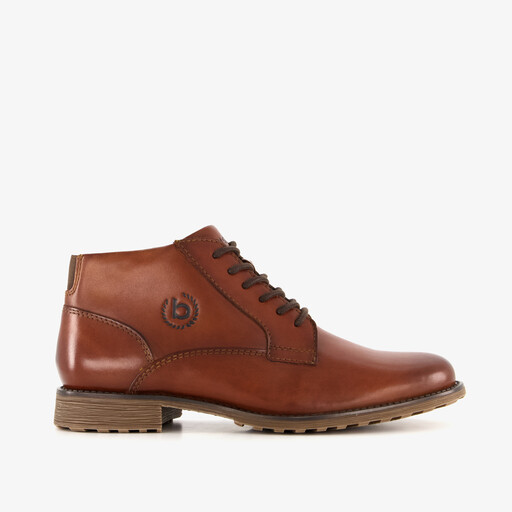 Leren heren veterschoenen cognac