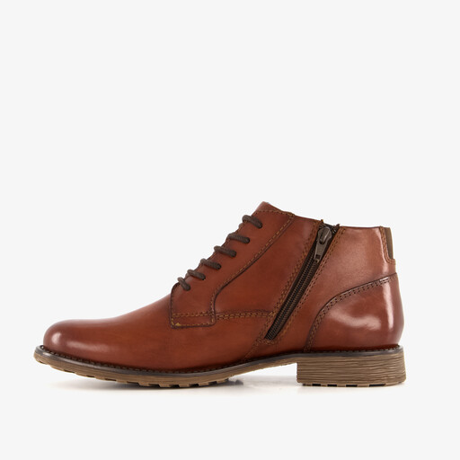 Leren heren veterschoenen cognac