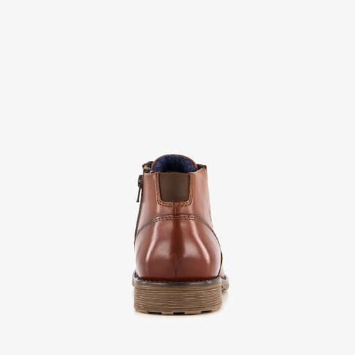 Leren heren veterschoenen cognac