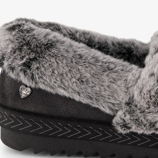 BOBS Cozy Kiss - Snug Stitch dames pantoffels zwart