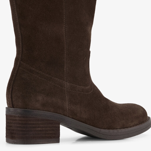 Suède dames laarzen bruin