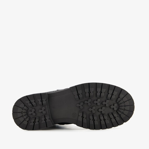 Meisjes Chelsea boots met croco details zwart