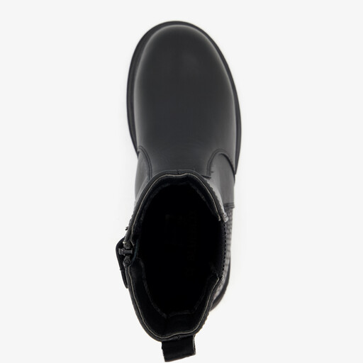 Meisjes Chelsea boots met croco details zwart