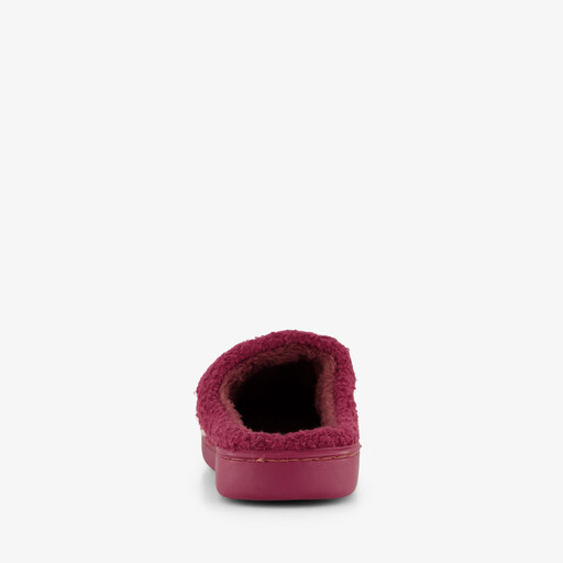 Dames teddy pantoffels met hartjes roze