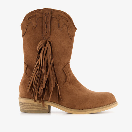 Meisjes cowboylaarsjes met franjes bruin