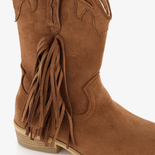 Meisjes cowboylaarsjes met franjes bruin