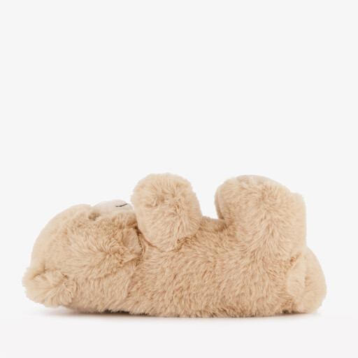 Kinder pantoffels teddybeer beige