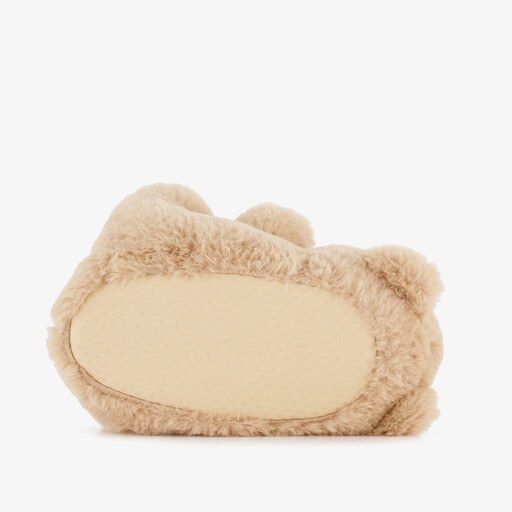 Kinder pantoffels teddybeer beige