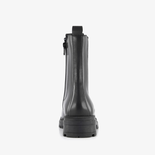 Leren dames Chelsea boots zwart