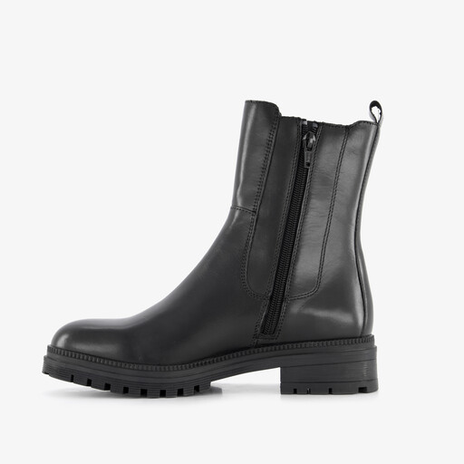 Leren dames Chelsea boots zwart