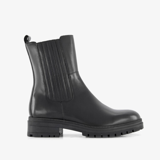 Leren dames Chelsea boots zwart