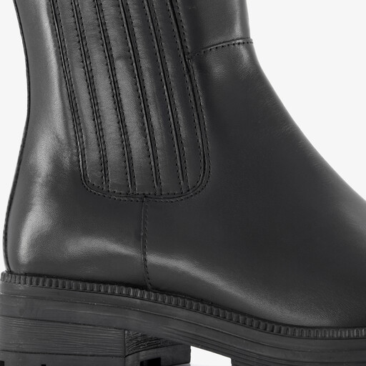 Leren dames Chelsea boots zwart