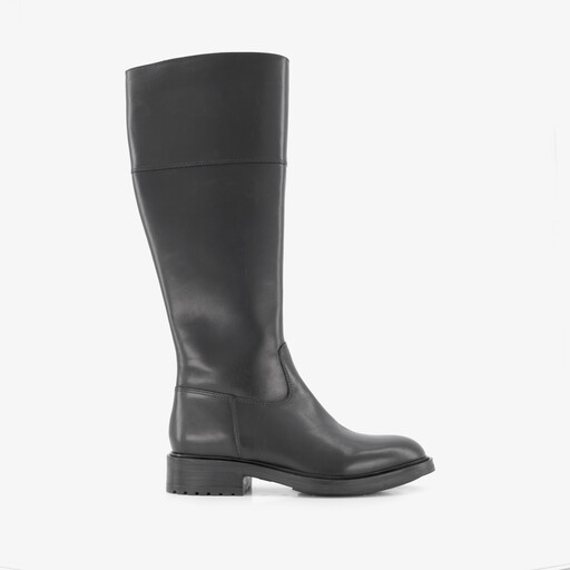 Hoge leren dames laarzen zwart