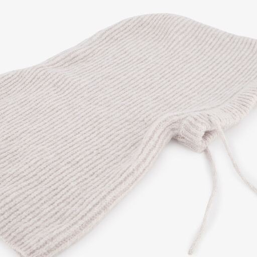 Gebreide dames balaclava wit