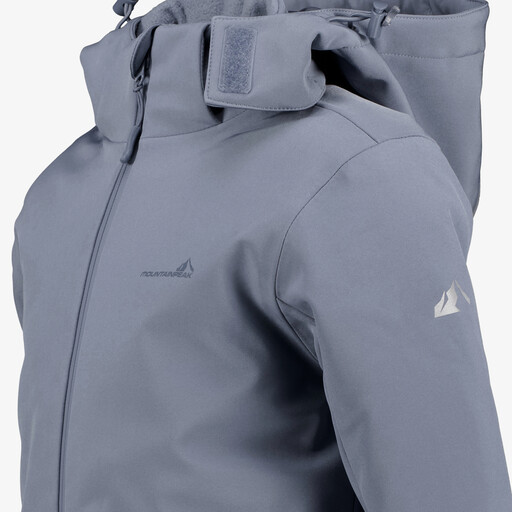 Meisjes softshell jas 8000 mm waterkolom blauw