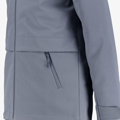 Meisjes softshell jas 8000 mm waterkolom blauw