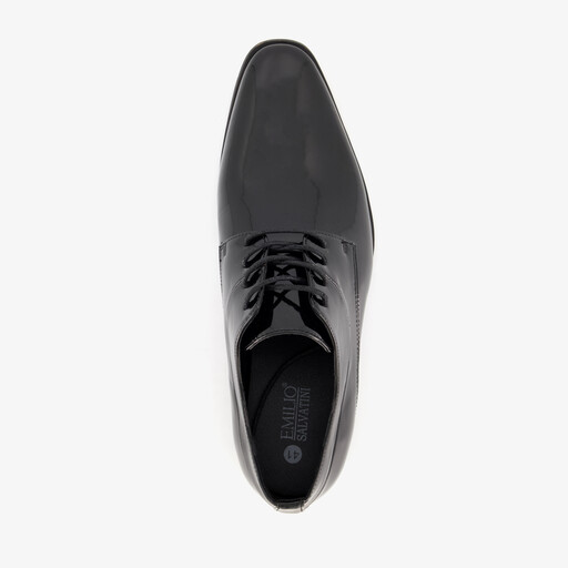 Heren lak veterschoenen zwart