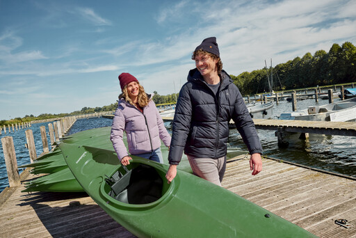 Gewatteerde dames winterjas lila