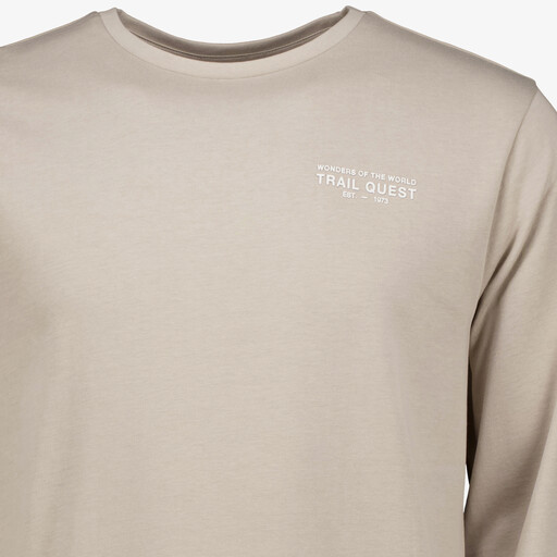 Heren longsleeve shirt met backprint groen