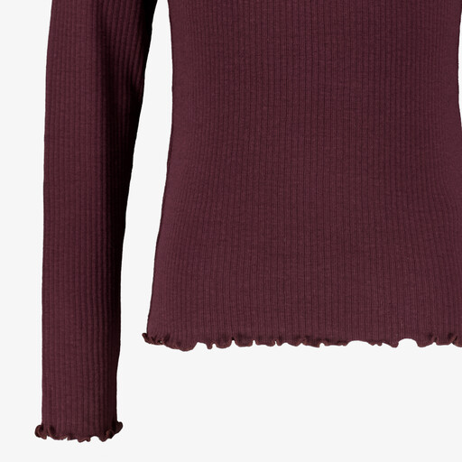 Meisjes longsleeve shirt bordeauxrood