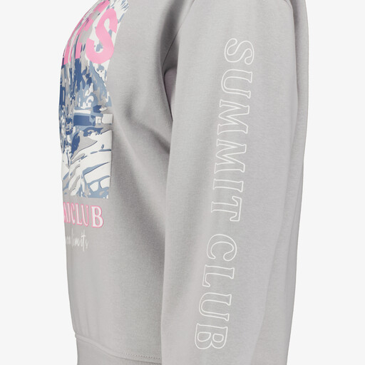 Dames sweater met opdruk grijs