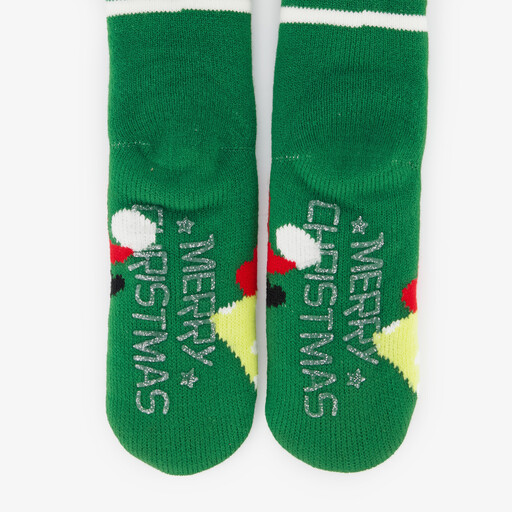 1 paar gevoerde kinder kerst huissokken met antislip