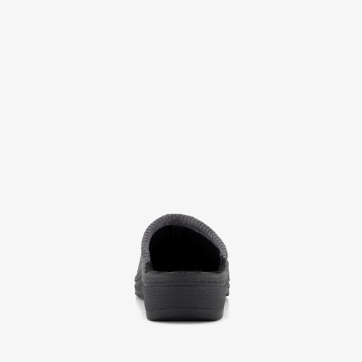 Heren instap pantoffels ribstof grijs