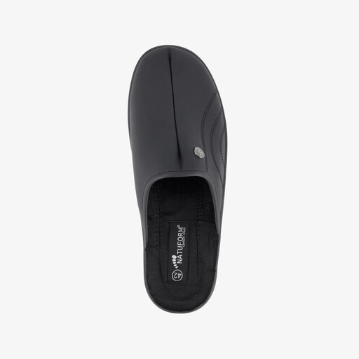 Heren instap pantoffels zwart