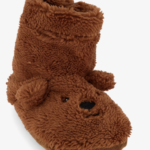 Hoge kinder pantoffels met antislipzool beertje