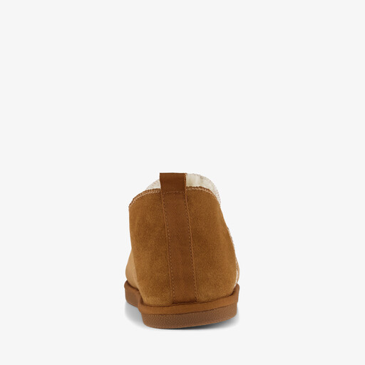 Gevoerde heren pantoffels cognac bruin