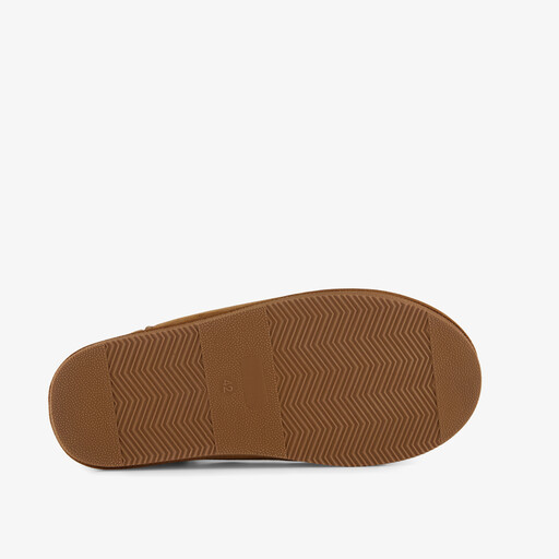 Gevoerde heren pantoffels cognac bruin