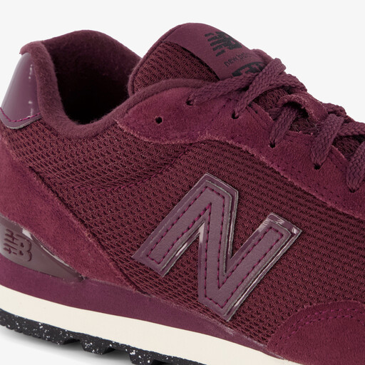 515 suède dames sneaker bordeauxrood
