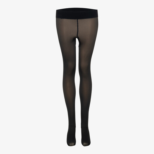 Dames fleece panty doorzichtig bruin