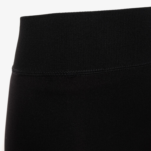 Dames fleece panty doorzichtig zwart
