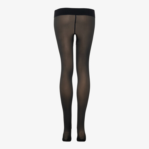 Dames fleece panty doorzichtig bruin