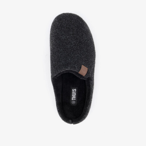 Heren instap pantoffels zwart