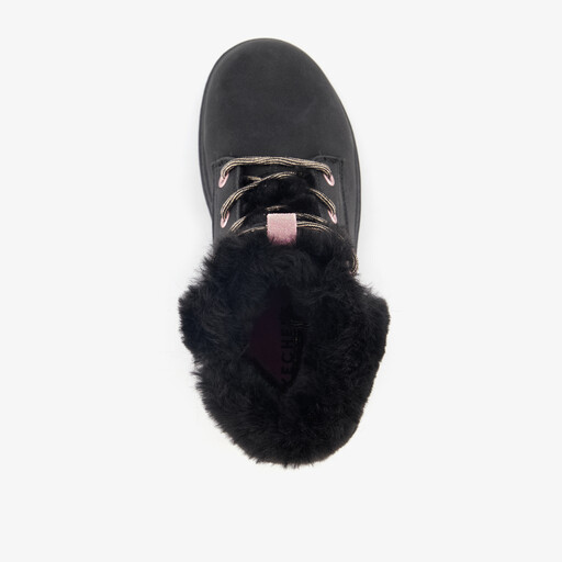 Street Glitz gevoerde dames veterboots zwart