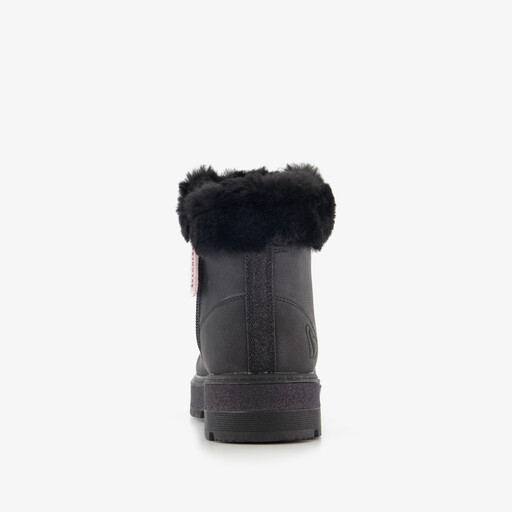 Street Glitz gevoerde dames veterboots zwart