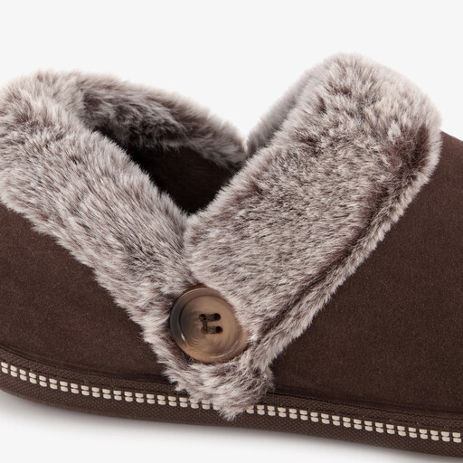 Cozy Campfire dames pantoffels bruin