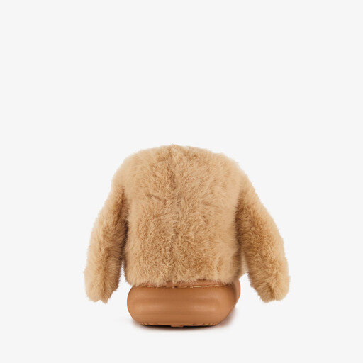 Kinder pantoffels beige hond