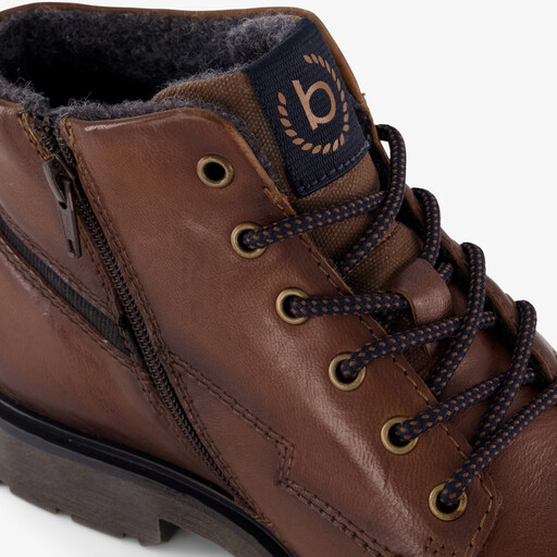 Leren heren veterboots bruin
