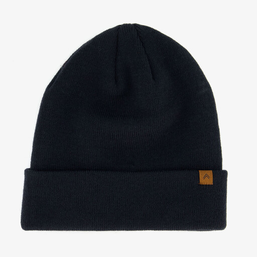 Gebreide heren muts donkerblauw