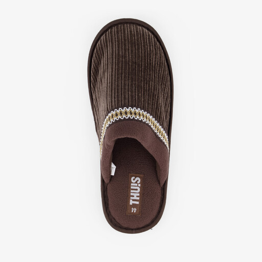 Heren instap pantoffels bruin