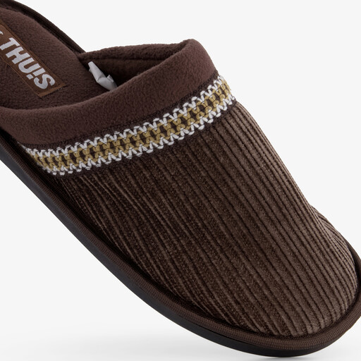 Heren instap pantoffels bruin