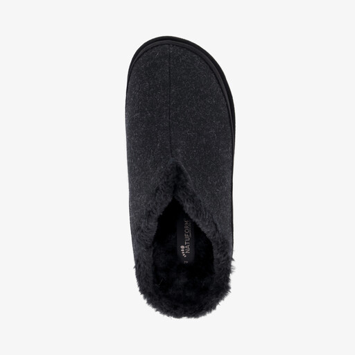 Heren vilten pantoffels zwart