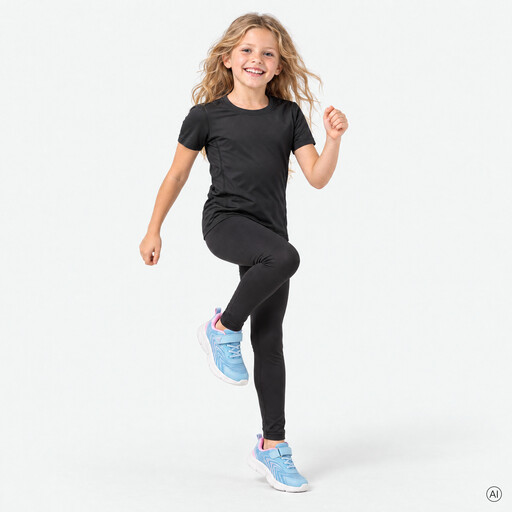 Meisjes sport T-shirt zwart